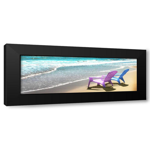 Bright Adirondak chairs right 1 Black Modern Wood Framed Art Print with Double Matting by Foschino, Suzanne