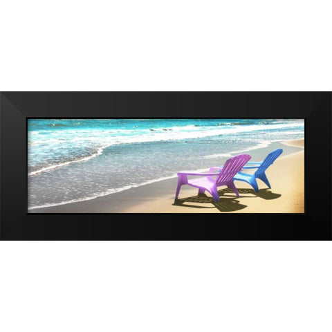 Bright Adirondak chairs right 1 Black Modern Wood Framed Art Print by Foschino, Suzanne