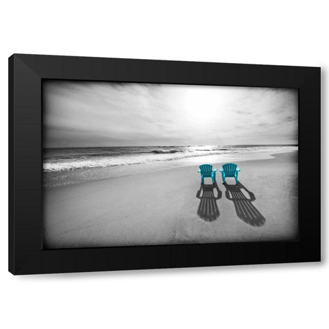 Adirondak Teal Black Modern Wood Framed Art Print with Double Matting by Foschino, Suzanne