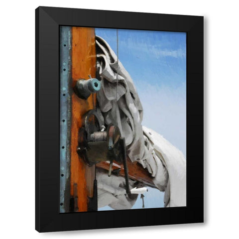 Ruffled Sail Black Modern Wood Framed Art Print with Double Matting by Foschino, Suzanne