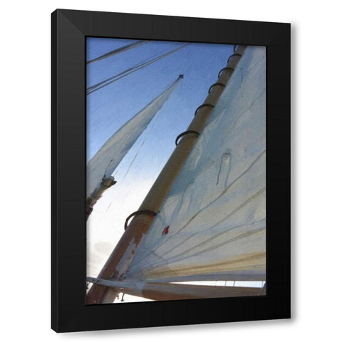 Sail And Mast Black Modern Wood Framed Art Print with Double Matting by Foschino, Suzanne