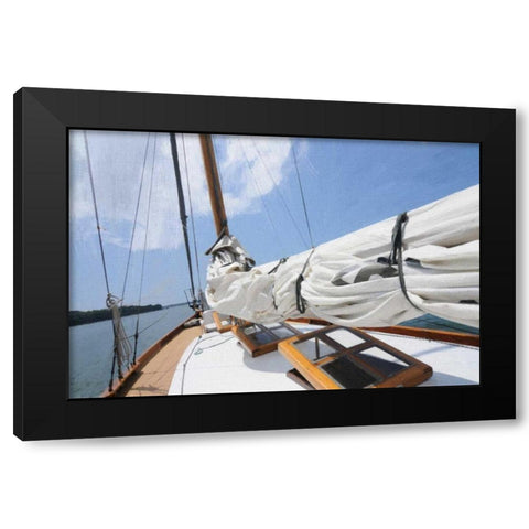 Topside Black Modern Wood Framed Art Print with Double Matting by Foschino, Suzanne