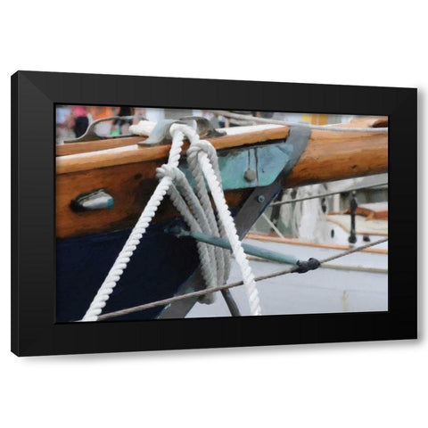 Sailboat Lines Black Modern Wood Framed Art Print by Foschino, Suzanne