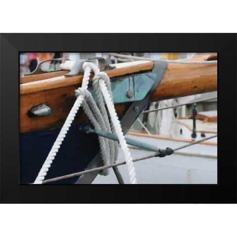 Sailboat Lines Black Modern Wood Framed Art Print by Foschino, Suzanne