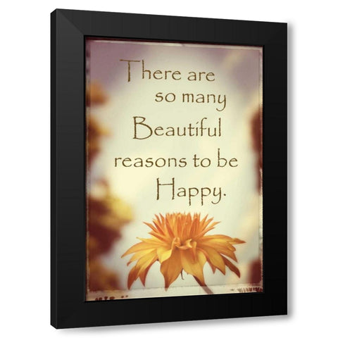 Reasons to Be Happy Black Modern Wood Framed Art Print with Double Matting by Foschino, Suzanne