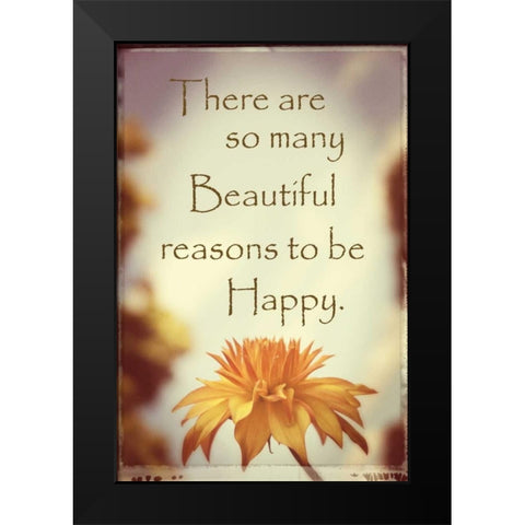 Reasons to Be Happy Black Modern Wood Framed Art Print by Foschino, Suzanne