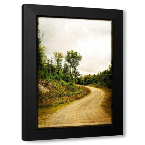Winding Country Road Black Modern Wood Framed Art Print by Foschino, Suzanne