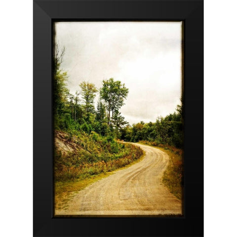 Winding Country Road Black Modern Wood Framed Art Print by Foschino, Suzanne