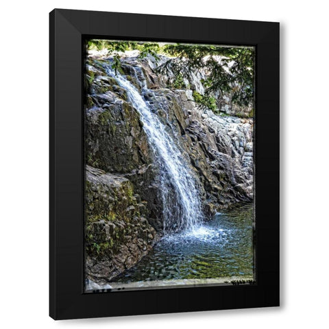 Back Country Waterfall Black Modern Wood Framed Art Print by Foschino, Suzanne