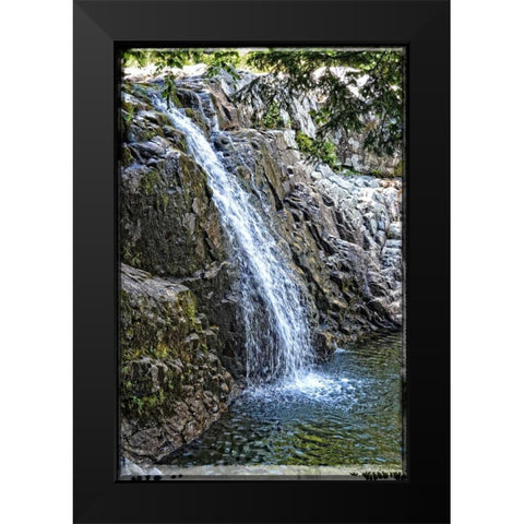 Back Country Waterfall Black Modern Wood Framed Art Print by Foschino, Suzanne