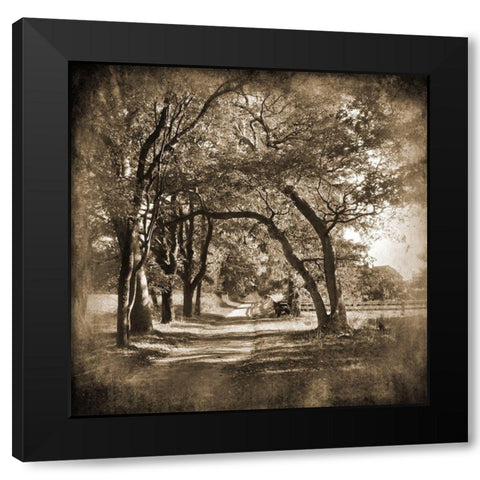 Dirt Road Black Modern Wood Framed Art Print by Foschino, Suzanne