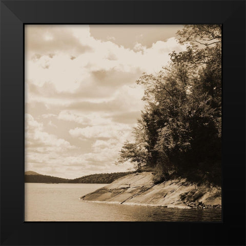 Sepia Lake 1 Black Modern Wood Framed Art Print by Foschino, Suzanne