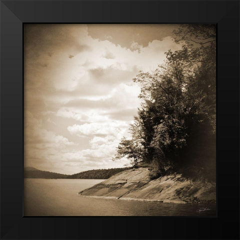 Sepia Lake Black Modern Wood Framed Art Print by Foschino, Suzanne