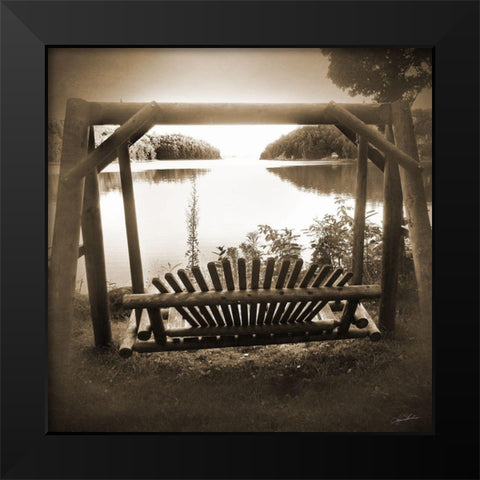Sepia Lakeview Black Modern Wood Framed Art Print by Foschino, Suzanne
