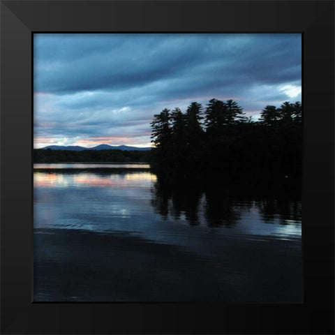 Sunset Lake Pink 2 Black Modern Wood Framed Art Print by Foschino, Suzanne