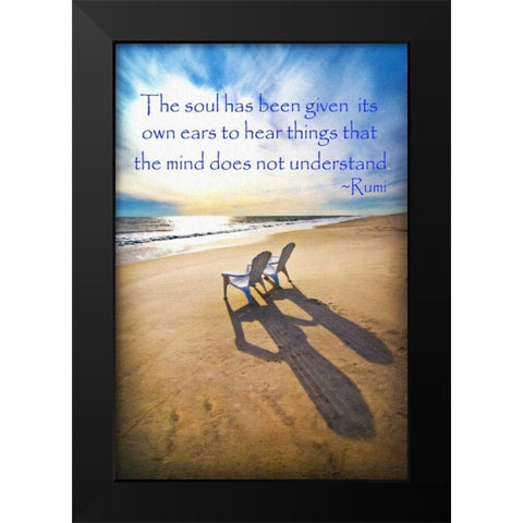 Beach Chairs Paint Black Modern Wood Framed Art Print by Foschino, Suzanne