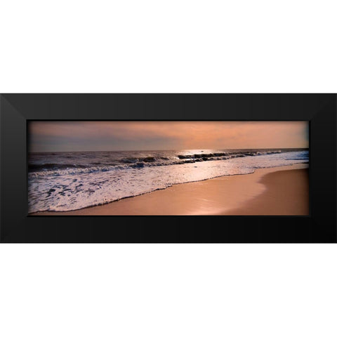Sunset Beach Black Modern Wood Framed Art Print by Foschino, Suzanne