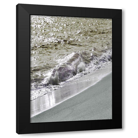 Wave and Sand A2 Black Modern Wood Framed Art Print with Double Matting by Foschino, Suzanne