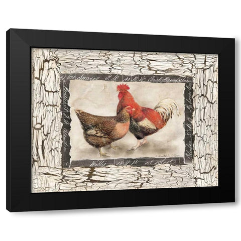 Fowl Play I Black Modern Wood Framed Art Print with Double Matting by Olson, Charlene