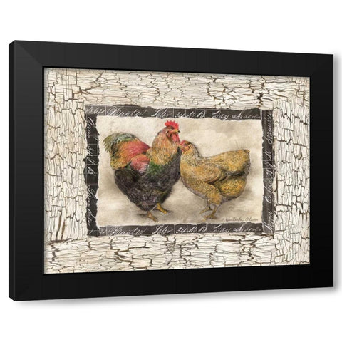 Fowl Play III Black Modern Wood Framed Art Print with Double Matting by Olson, Charlene