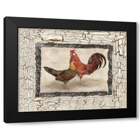 Fowl Play IV Black Modern Wood Framed Art Print with Double Matting by Olson, Charlene