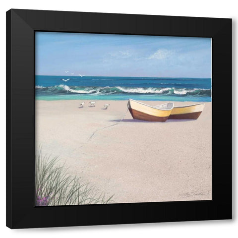 Low Tide Black Modern Wood Framed Art Print by Seslar, Lin
