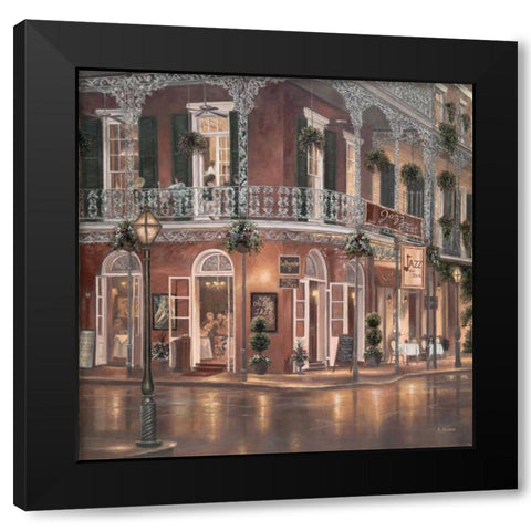 Jazz du Jour Black Modern Wood Framed Art Print with Double Matting by Brown, Betsy