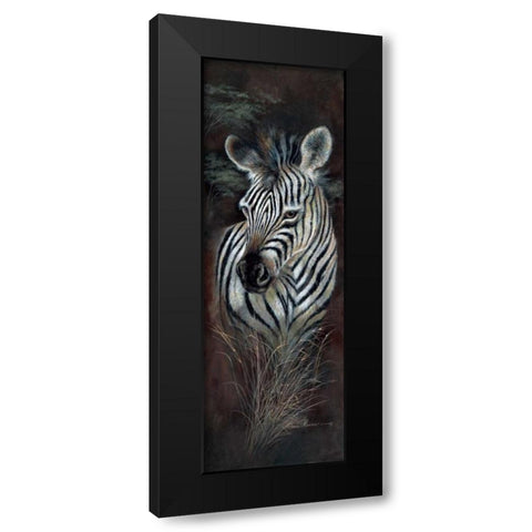 Striped Innocence Black Modern Wood Framed Art Print by Manning, Ruane