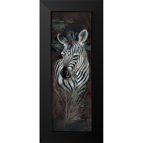 Striped Innocence Black Modern Wood Framed Art Print by Manning, Ruane