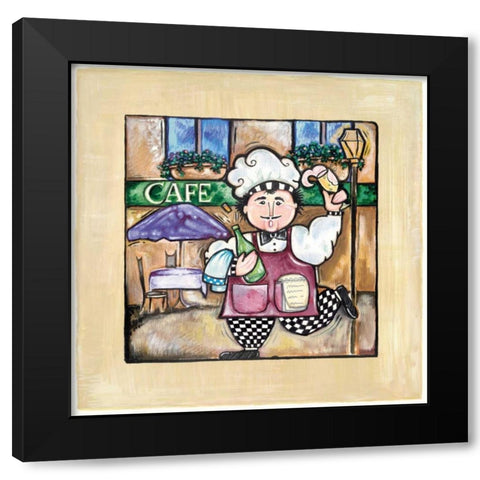 Cafe Black Modern Wood Framed Art Print with Double Matting by Galaxy of Graphics