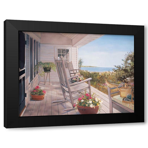 Shelter Island I Black Modern Wood Framed Art Print with Double Matting by DeSantis, Bob