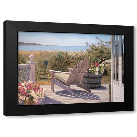 Shelter Island II Black Modern Wood Framed Art Print with Double Matting by DeSantis, Bob