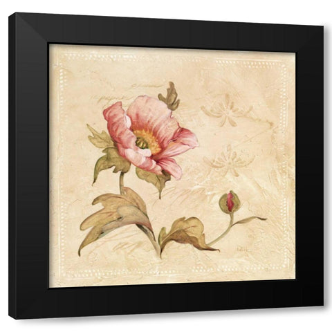 Perfect Peony I Black Modern Wood Framed Art Print by Robinson, Carol