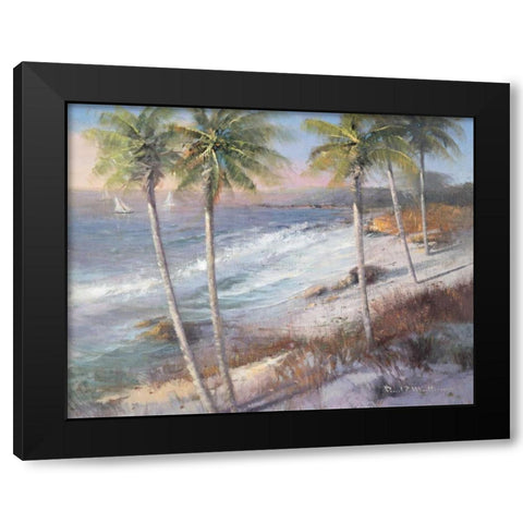 Island Getaway Black Modern Wood Framed Art Print with Double Matting by Mathenia, Paul
