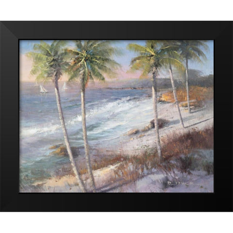 Island Getaway Black Modern Wood Framed Art Print by Mathenia, Paul