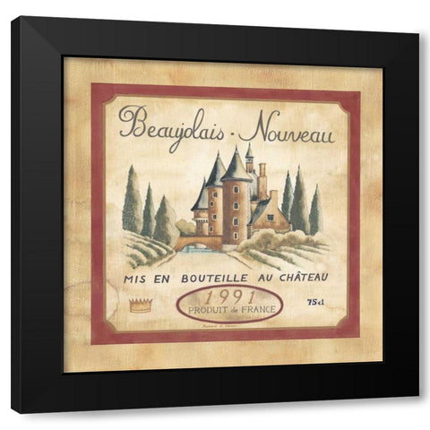 Beaujolais Nouveau 1991 Black Modern Wood Framed Art Print by Henson, Richard