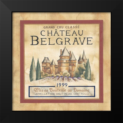 Chateau Belgrave 1999 Black Modern Wood Framed Art Print by Henson, Richard