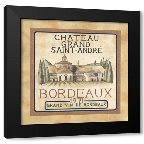 Bordeaux 1971 Black Modern Wood Framed Art Print with Double Matting by Henson, Richard