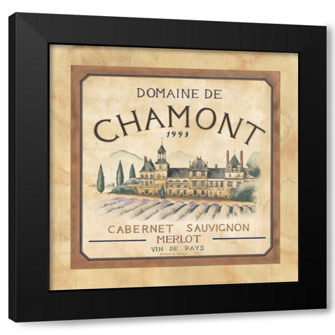 Domaine de Chamont 1993 Black Modern Wood Framed Art Print by Henson, Richard