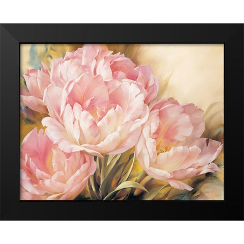 Angelique Tulips I Black Modern Wood Framed Art Print by Levashov, Igor