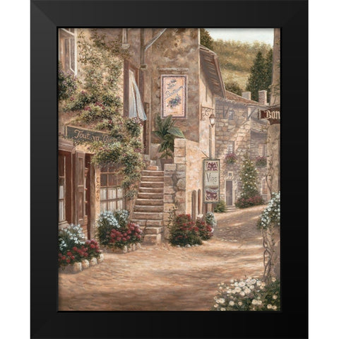 Tout va Bien Black Modern Wood Framed Art Print by Brown, Betsy