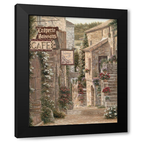 Creperie Black Modern Wood Framed Art Print with Double Matting by Brown, Betsy