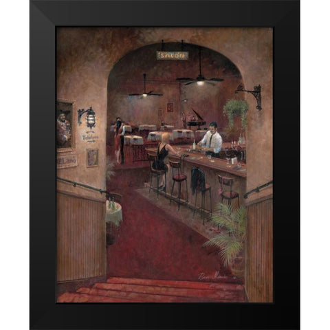 Lonely Heart Black Modern Wood Framed Art Print by Manning, Ruane