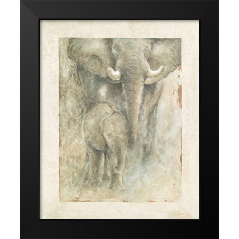 Motherly Love I Black Modern Wood Framed Art Print by Galaxy of Graphics
