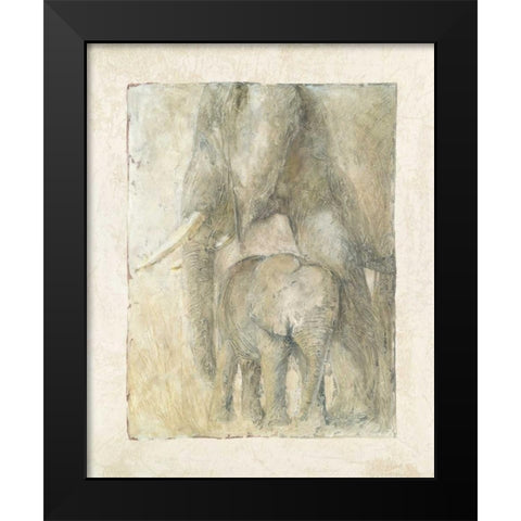 Motherly Love II Black Modern Wood Framed Art Print by Galaxy of Graphics