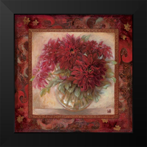 Red Enchantment II Black Modern Wood Framed Art Print by Lee, Su Yue