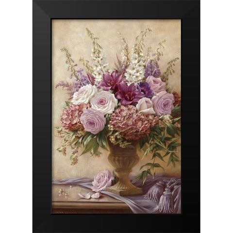 Symphony Bouquet II Black Modern Wood Framed Art Print by Levashov, Igor