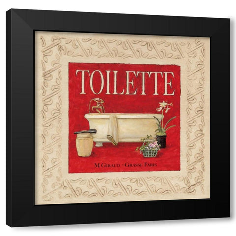 Toilette Black Modern Wood Framed Art Print by Olson, Charlene
