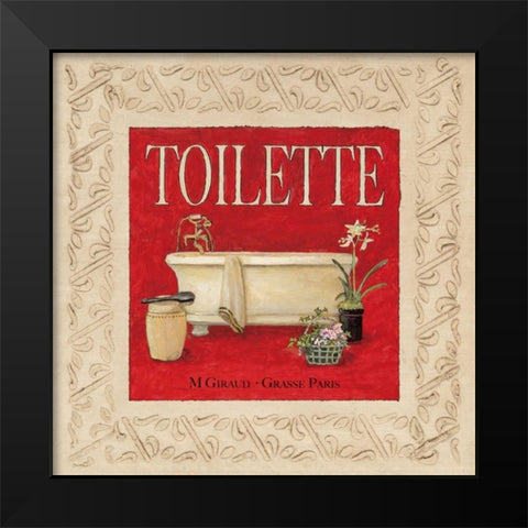 Toilette Black Modern Wood Framed Art Print by Olson, Charlene