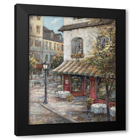 My Favorite Cafe Black Modern Wood Framed Art Print with Double Matting by Manning, Ruane